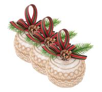 Cabilock 3pcs Christmas Baubles Foam Hanging Ornaments for Tree Decoration Xmas Pendant Balls for Holiday Decor for Home Office Boxed