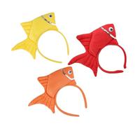 Cabilock 3pcs Cute Life Headbands for Vivid Red and Goldfish Hair Bands Lightweight Ocean Theme Party Accessories for Costume Play and Cosplay