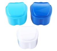 Cabilock 3pcs Denture Box Denture Storage Box Portable Artificial Tooth Storage Case Container Case for Teeth Caps Retainer Use