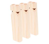 Cabilock 3pcs DIY Wooden Train Whistle for Painted Orff Music Enhances Creativity Motor Skills Rhythm Learning Carnival Prize Noisemakers Party Favors for Childrens Games and Stocking