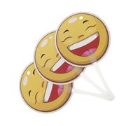 Cabilock 3Pcs Double-Sided Emotion Expression Voting Paddles for Classroom, Handheld Face Sign Teaching Props with Smile and Cry Faces for Early Childhood Education