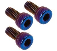 Cabilock 3pcs Electric Guitar Locking Nut Screws Set Rainbow-colored Metal Bridge Lock Screws for Electric Guitar Headstock Hardware