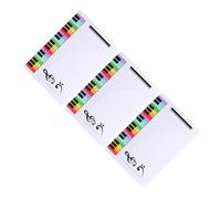 Cabilock 3pcs Erasable Staff Whiteboard Music Teaching Board Small Size Reusable Stave Note Board for Classroom Practice and Piano Learning