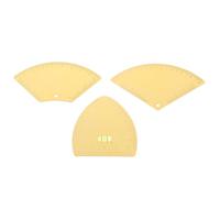 Cabilock 3pcs Eyebrow Template Positioning Tool, Professional Brow Ruler Mapping Guide For Shaping And Defining, Eyebrow Stencil Ruler For Makeup, Golden