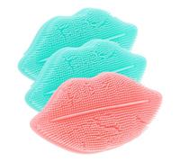 Cabilock 3pcs Face Wash Brush Manually Face Cleaning Brush Silicone Scrubber for Women Random Color