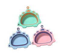 Cabilock 3pcs Foldable Dinosaur Wash Basin Cute Cartoon Design Multi-Functional Foot Soak Tub for Boy Girl Space-Saving Household Washbasin Green