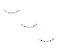 Cabilock 3pcs Garland Decorations Confirmation Decorations Bunting Banner for House