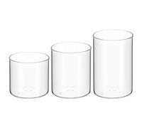Cabilock 3pcs Glass Tealight Cup Candle Holder DIY for Table Party Decoration Aromatherapy Candle Cup Empty Shape