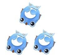 Cabilock 3pcs Goldfish Pattern Adjustable Boy Girl Shampoo Shower Bathing Wash Hair Shield Hat Ear Protection Pads for Bath