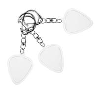 Cabilock 3pcs Guitar Pick Box Heart Shaped Pick Holder for Musicians Accessories Storage Display Case Keychain