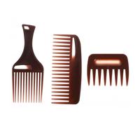 Cabilock 3pcs Hairdressing Comb Set Wide Tooth Hair Pick Combs Plastic Material Suitable for Home Or Salon Use for DIY Different Hairstyles