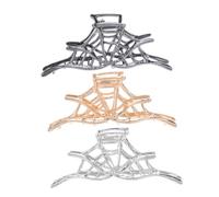 Cabilock 3pcs Halloween Shark Clip Large Metal Claw Hair Clips Spider Web Hairstyling Accessories for Women and Girls Party Favor