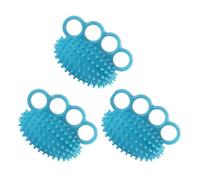 Cabilock 3pcs Hand Exercise Balls Blue Finger Rehabilitation Grip Strength Trainer for Elderly Adults Portable Spiked Squeeze Balls for Hand Therapy Wrist Muscle Building and Circulation