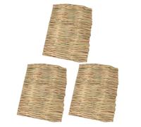 Cabilock 3pcs Handmade Bunny Nesting Mats Made of Natural Grass and Seagrass, Soft and Easy to Clean Small Animal Bedding for Guinea Pigs and Hamsters, for Cages and Sleeping