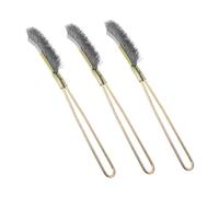 Cabilock 3pcs Heavy Duty Wire Brush with Detachable Heads Compact Mini Metal Scrubber for Rust Removal and Parts Cleaning Rust Removers for Tight Spaces and Versatile Use