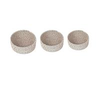 Cabilock 3pcs Imitation Rattan Storage Basket Woven Baskets for Home Decor Cotton Rope Woven Tabletop Snacks for Living Bedroom Cosmetic Storage for Organizing Small Items in Kitchen Office