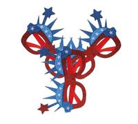 Cabilock 3pcs Independence Day Celebration Sunglasses Lightweight Comfortable Party Glasses for Adults Patriotic Red White Blue Star Crown Design American Decorations