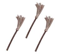 Cabilock 3pcs Interactive Stick Cat Chew Stimulates Cat Senses Attracts Cat’s Attention Wooden Rope 17cm Fun Teaser for Kitten and Pet Supply