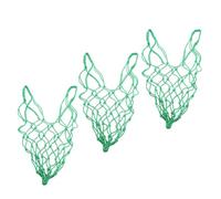Cabilock 3pcs Large Capacity Nylon Hanging Hay Feeder Bag for Goats and Sheep with Enhanced Air Circulation, Slow Feed Hay Net Suitable for Farms and Indoor Stalls, Sturdy Green Feeding Bag