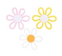 Cabilock 3pcs Macrame Daisy Decor Boho Room Decor Daisy Wall Hanging Lightweight Cotton Rope Versatile Style Easy Installation Assorted Color Girl Room Decoration Princess Theme