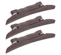 Cabilock 3pcs Mandolin Wood Bridge Mandolin Bridge for Musical Instruments Parts Adjustable String Height for Acoustic Guitar Repair Balanced Swing Replacement Guitar Pins Bone
