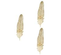 Cabilock 3pcs Modern Decorative Leaf Candle Holder Wall Mounted Candlestick Creative Hanging Candlestick for Living Wall Decor Aesthetic Bohemian Farmhouse Style Wall-mounted Candle Holder