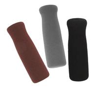 Cabilock 3Pcs Non-Slip Sponge Cane Handle Grips Set for Walking Sticks and Crutches, Comfortable Thickened Grip Covers in Black, Grey, Brown, Outdoor Hiking and Elderly Support
