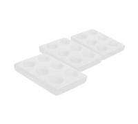 Cabilock 3pcs Porcelain Spot Reaction Plate Chemical Testing Experiment Tools for Laboratory Analysis High Temperature Resistant Efficient Testing Plates