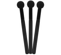 Cabilock 3Pcs Professional Concealer Blending Brushes for Women Easy-grip Lipstick Makeup Applicators with Soft Rounded Tips Dual-use Dry and Wet Sponges Black Cosmetic Tools