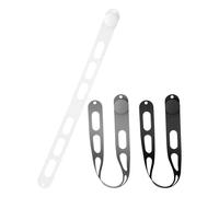 Cabilock 3pcs Reusable Silicone Pot Lid Straps with Adaptive Elastic Fit and Space-saving Design, for Cookware and Food Storage Boxes, Securely Latch Pots and Slow Cookers