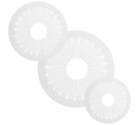 Cabilock 3pcs Ribbon Bow Maker Tool Set Rosette Base and Circular Alignment Board, Plastic Craft Template for Pin Badge Rosette, Equal Spacing Ribbon Weaving and Crafting