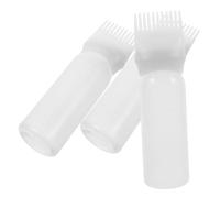 Cabilock 3pcs Root Comb Applicator Bottle for Hair Coloring and Dying, Plastic Hair Dye Bottle with Easy to Squeeze and Comb Head Design, for Salon and Personal Use