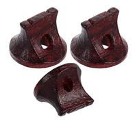 Cabilock 3pcs Rosewood Wooden Erhu Bridges Hole Bottom, round Erhu Bridge Set for Chinese Two-string Fiddle Accessories, Suitable for Folk Music Instruments