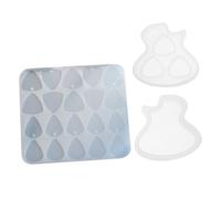 Cabilock 3pcs Silicone Epoxy Guitar Pick Mold Set for DIY Crafts Resin Casting Box Manual Plectrum Making Supplies for Music Instrument Accessories