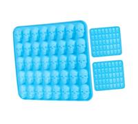 Cabilock 3pcs Silicone Skull Baking Moulds Mini Candy Chocolate Ice Cube Tray Non-Stick Flexible Halloween Craft Molds for Versatile DIY Treats
