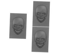 Cabilock 3pcs Skull Mold Crosses for Crafts Graphite Ingot Mold Ingot for Graphite Jewelry s Melting DIY Supply Casting Ingot Melting 3D Model Black