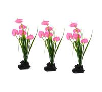 Cabilock 3pcs Sushi Plate Flower Decor Artificial Plant Dish Adornments for Restaurant Supply Food Decoration Home and Hotel Dining Table Accents