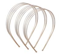 Cabilock 3pcs Thin Metal Wire Headbands for Women Comfortable Decorative Hair Hoops Bridal Party Wedding Accessories