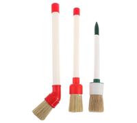 Cabilock 3pcs Tire Wheel Brush Set Round and Curved Heads, Car Tire Cleaning Brushes for Motorcycle, Bicycle, and Auto Detailing