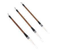 Cabilock 3pcs Traditional Chinese Calligraphy Brush with Wolf Hair Smooth Writing and Painting Pens for Beginners Students and Artists