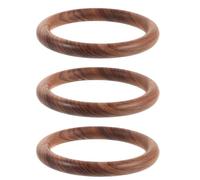 Cabilock 3pcs Unfinished Wood Bangle Bracelets for Women and Men, Handmade Wooden Cuff with Traditional Lacquer Craftsmanship, Suitable for Sensitive Skin, Vintage Bohemian Style