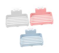 Cabilock 3pcs Wall Mount Soap Holder Draining Soap Dish Punch Design Easy to Install Bathroom Wall Mount