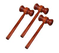 Cabilock 3pcs Wooden Judge Gavels Lightweight Portable Auction Hammers Crafted Fine Wood for Courtroom Law Order Use