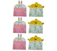 Cabilock 3sets Easter Chair Cover Easter Home Decor Seat Covers Front Chair Bunny Ears Easter Chair Back Decor Barstool Chair Covers for Spring Chairs High Chair Replacement Para Red 2pcs*3