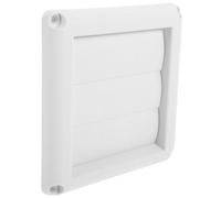 Cabilock 4 Inch Louvered Dryer Vent Cover White Plastic Sleek Stylish Unique Design Prolongs Dryer Lifespan Withstand Wear and Tear Outdoor Vent Cover