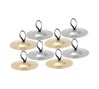 Cabilock 4 Pair Mini Drum Cymbals Brass Cymbals for Belly Dancing Percussion Musical Instrument Dance Party