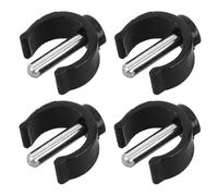 Cabilock 4 Pcs Black C-Shaped Clamp and Pin Set for Walking Aids, Walker Locking Clips Replacement for Φ22Mm Tubes M6X25Mm, Suitable for Walking Stick Support