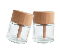 Cabilock 4 pcs Clear Glass Diffuser Bottles Empty Aromatherapy Essential Oil Containers Chic Modern Design for Home Decor Spa for Weddings Events
