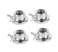 Cabilock 4 Pcs Double Lock Barbell Collars Security Nuts for Dumbbell Bars Anti-slip Hex Screw Clamps with Silent Gasket for Weightlifting Gym Equipment