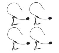 Cabilock 4 PCS Head-Mounted Wired Microphone Headset with Earhook for Voice Amplifier Speaker, Multi-Functional Threaded Connector Microphone Set for Public Speaking and Events